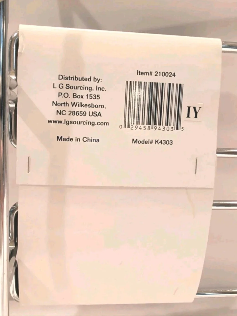 Set of 2 Chrome Stemware Holders Cabinet Mounted Kitchen Model K4303 NEW